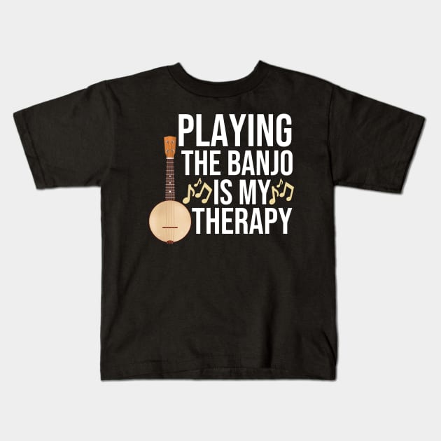 Banjo Player Kids T-Shirt by The Jumping Cart